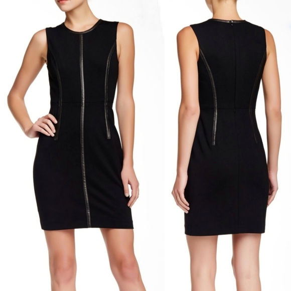Trina Turk Dresses & Skirts - Trina Turk Jocelyn Faux Leather Trim Dress